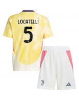 Juventus Manuel Locatelli #5 Vieraspaita Lasten 2024-25 Lyhythihainen (+ shortsit)